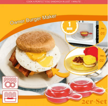 Mini egg burger cooker