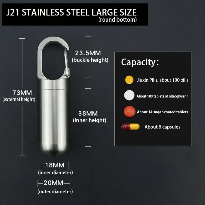 Stainless Steel Pill Box