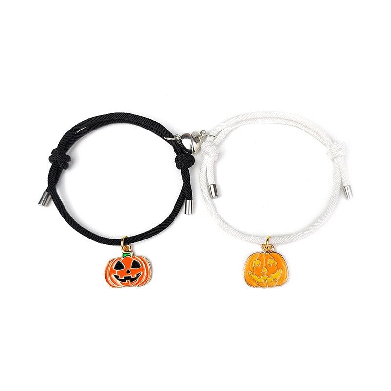 Cute Halloween Heart Magnetic Couple Matching Bracelet