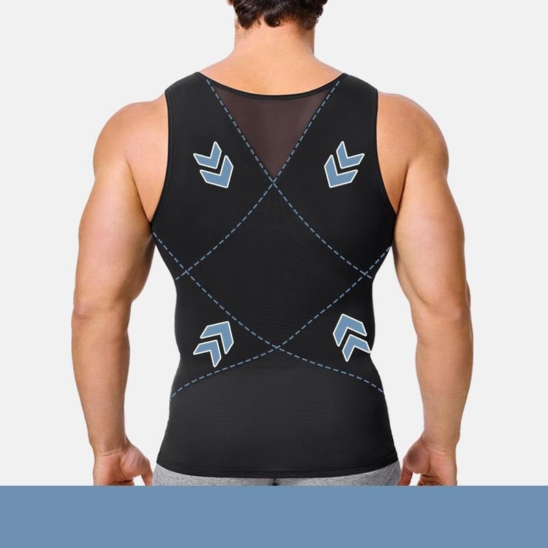 🔥Men's High Stretch Mesh Body Shaper Vest