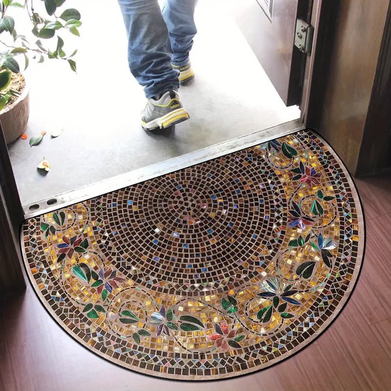🎁💖Boho Style Semicircular Door Mat - Non Slip Soft Floor Carpet