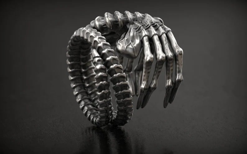 Alien Facehugger Ring