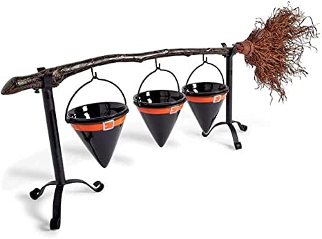 🔥Halloween Broomstick Witch Hat Snack Bowl Shelf