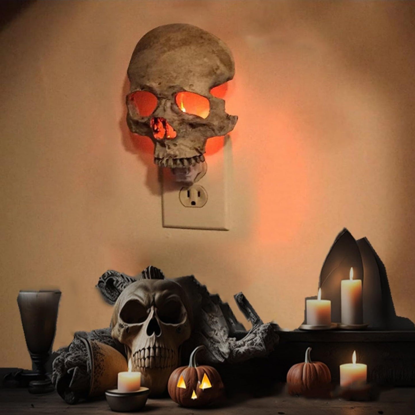 💀 New Halloween Handmade Skull Night Light