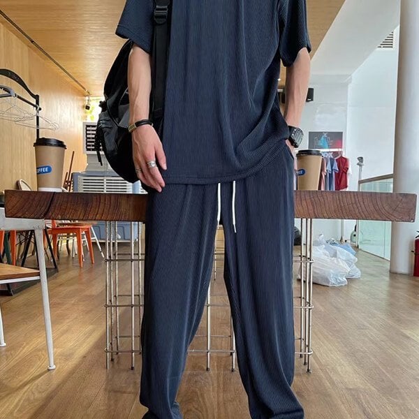 🔥Summer Hot Sale 🔥Ice Silk Male Casual Suit