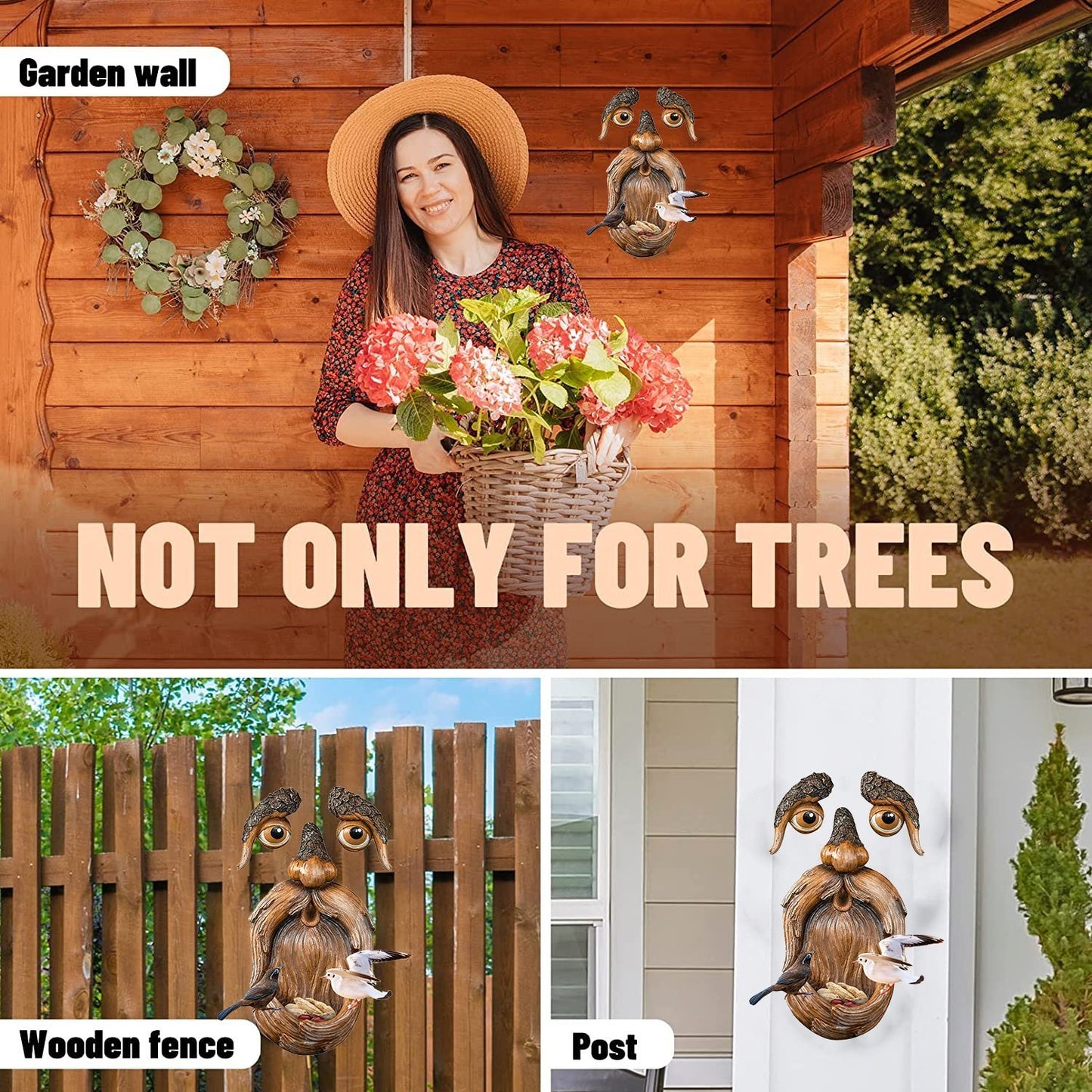 🌳Unique Bird Feeders for Outdoors-Old Man Tree Art