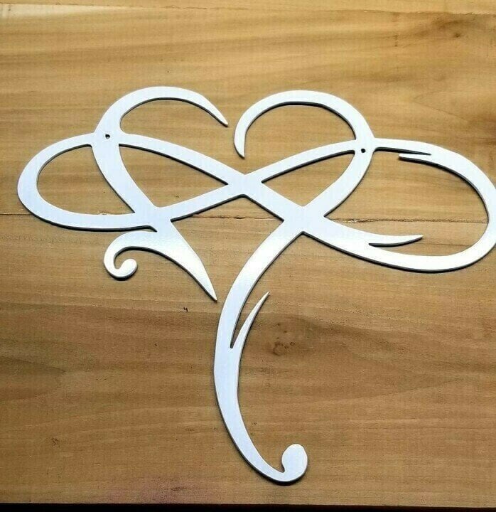 💞 Infinity heart - Steel wall decor Metal Wall art