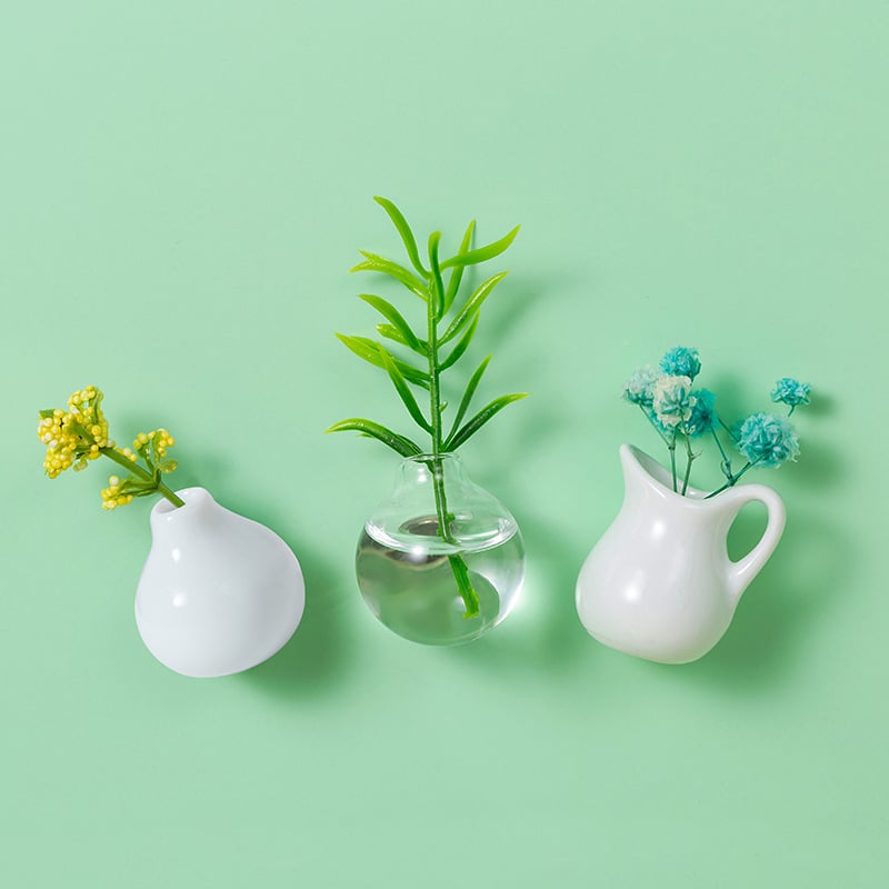 🌸Cute Plant Ceramic Vase Fridge Magnets