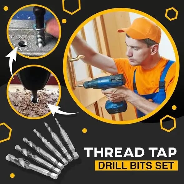 🔥Thread Tap Drill Bits 6Pcs Set