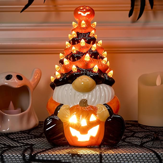 🔥Halloween ceramic dwarf decoration with light