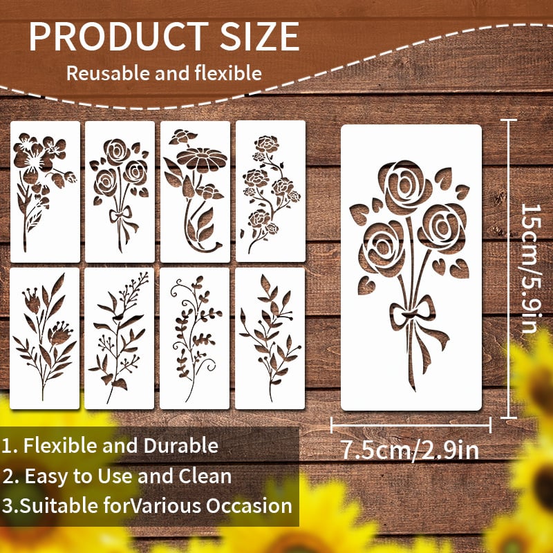 Garden Fence Large Flower Stencils🌻DIY Decoration