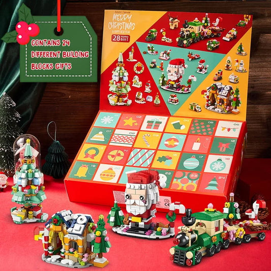 Advent Calendar Kids With Christmas Building Blocks