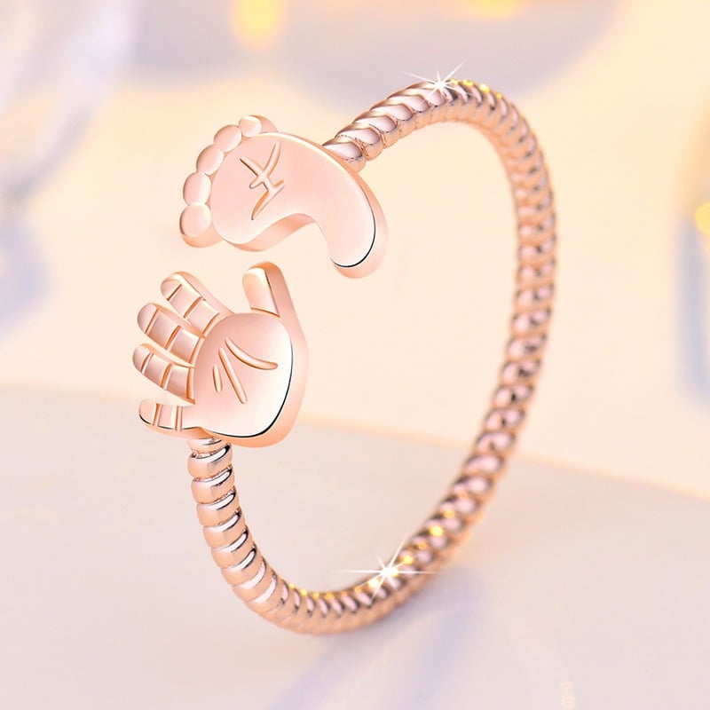 🧡For Mother 🧡-You Are Going to Make a Wonderful Mama Baby Palm and Feet Ring💍