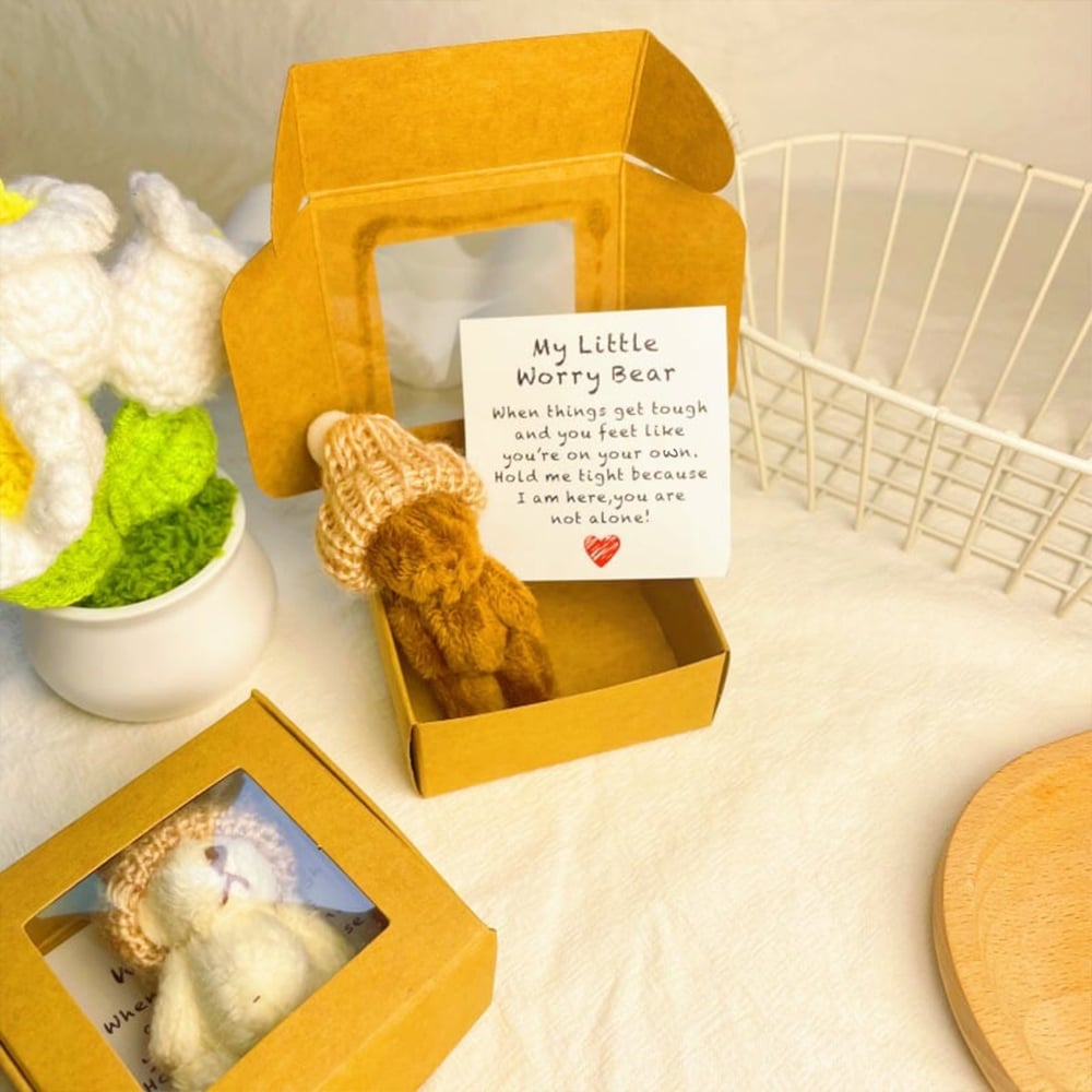 🎁Handmade Mini Plush Teddy Bear in Box