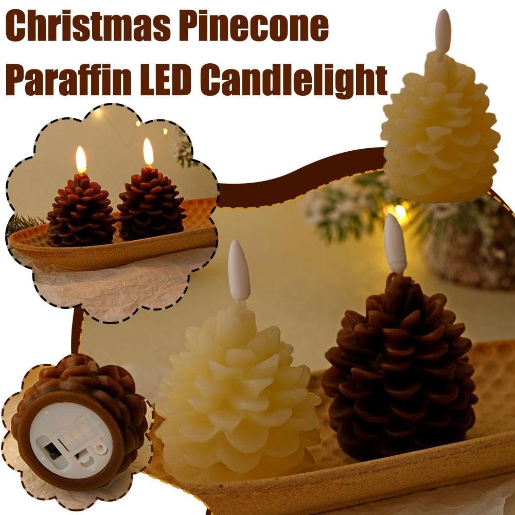 🔥Flameless Pinecone Candles Battery Operated