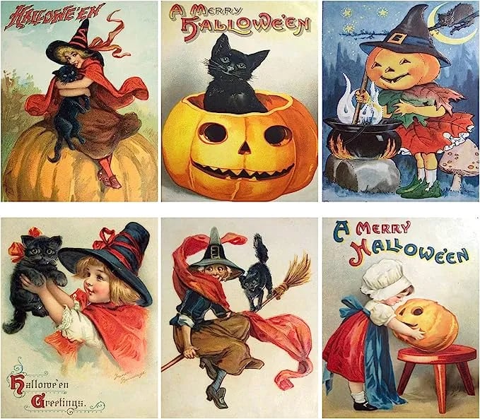 🎃🎁Vintage Halloween Postcard ( 24 pcs )