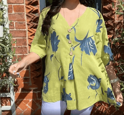 💕🌷Printed V-neck Tunic Top🌷