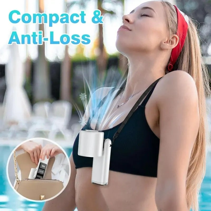 🌞Summer Hot Sale - Multifunction Portable Handheld Turbo Ice-Cooling Fan | AC-Like Gel Pad Tech, 5 Gears