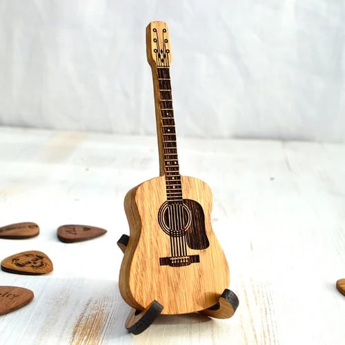 🎁Wooden Acoustic Guitar Pick Box🎸