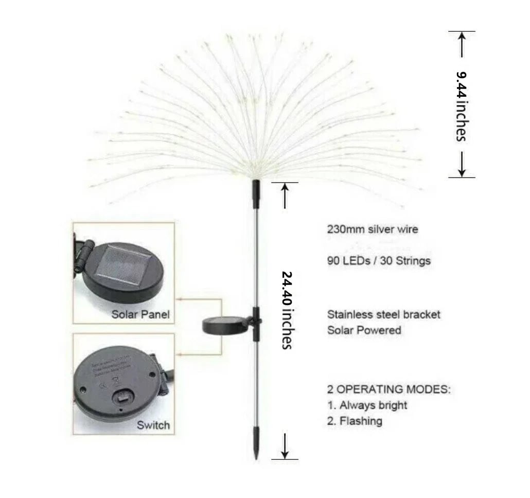 🎁Waterproof  Solar Garden Fireworks Lamp