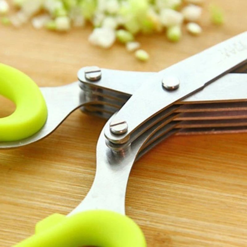 🔥Biggest year-end offer🔥 5 Blade Kitchen Salad Scissors 🥂Turning cooking into fun🍳