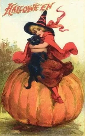 🎃🎁Vintage Halloween Postcard ( 24 pcs )