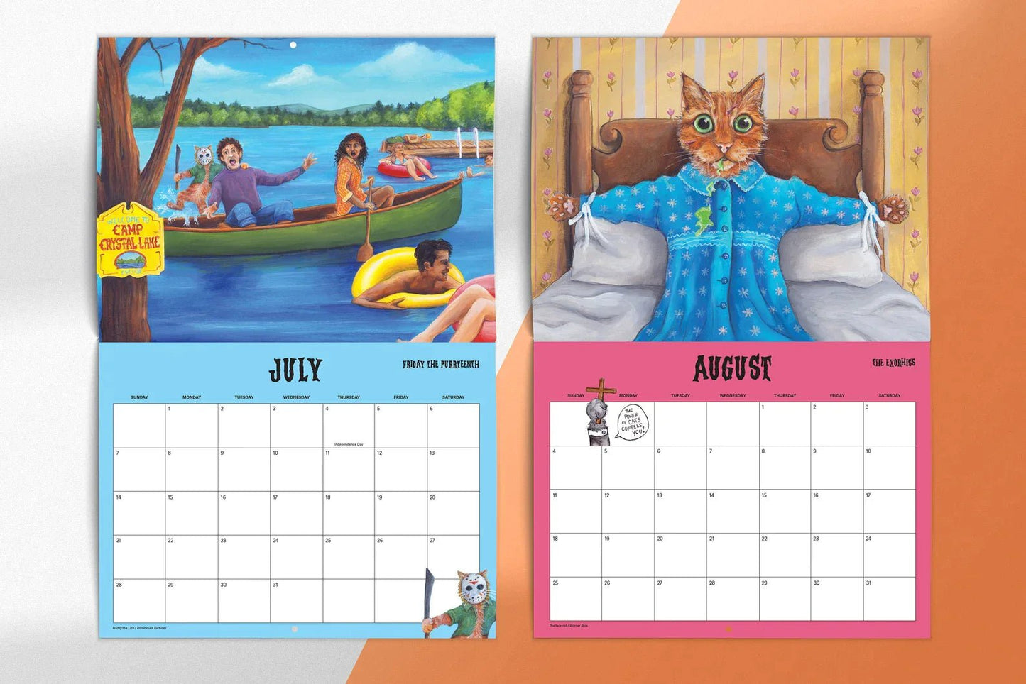 Scaredy Cats Monthly Calendar