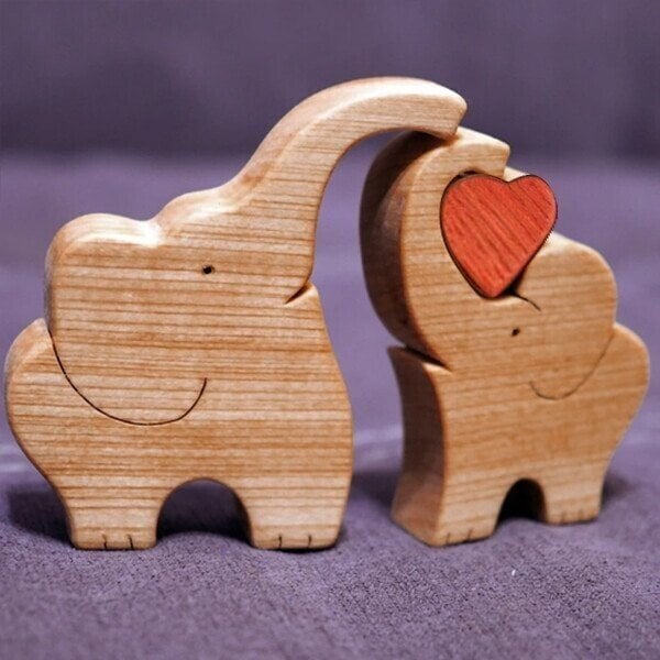 💖Hand-carved Wooden Cuddling Animals💕-Best gift to your loved one🎁