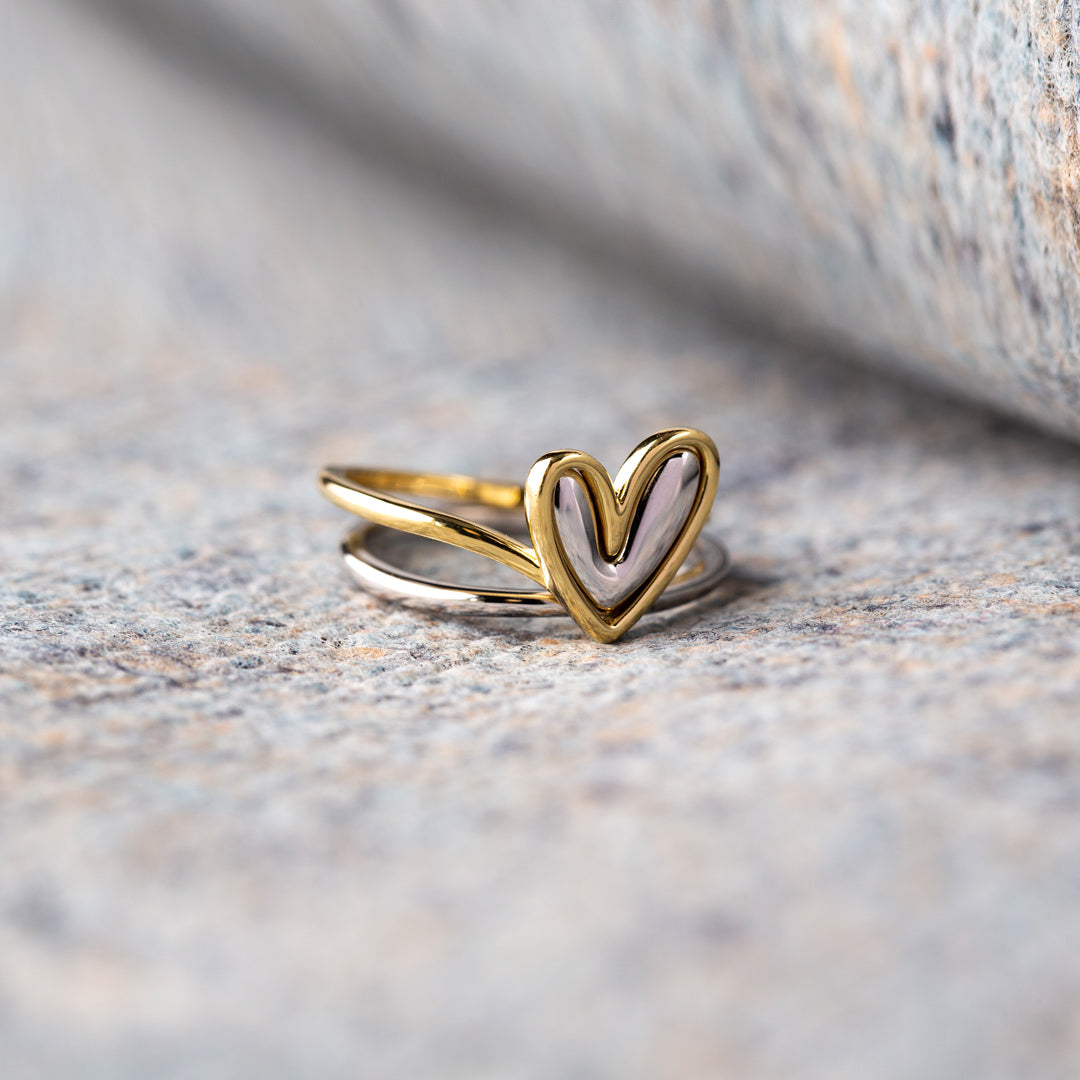 Self Love Layered Heart Ring