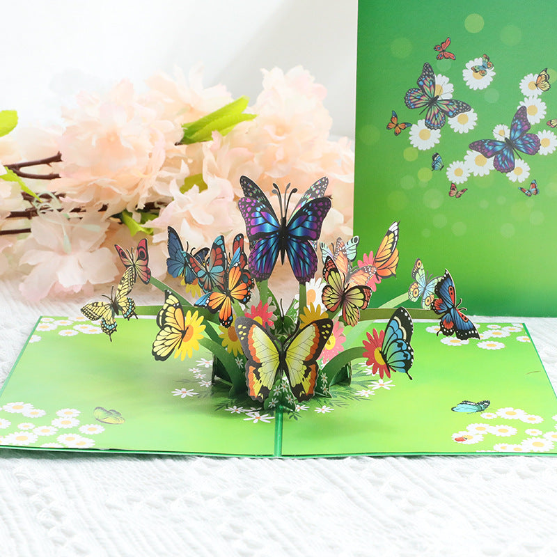 Colorful Butterflies Pop-up Card