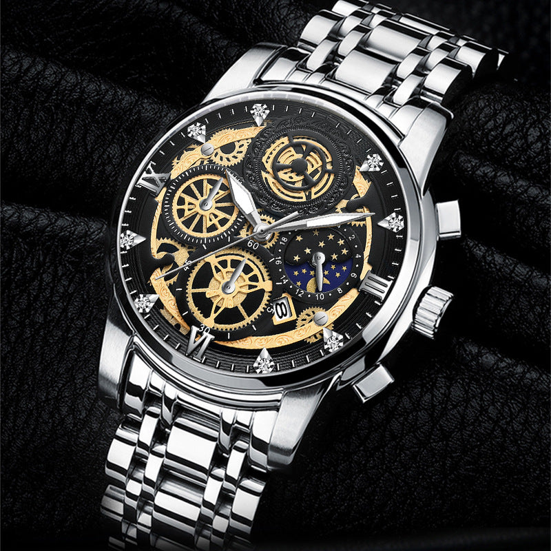 2023 New Sun Moon Star Men's Watch