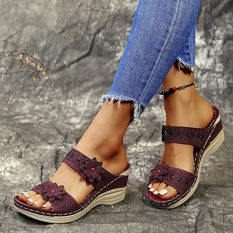 🔥Buy 2 Save 20%🔥Women's Soft Floral Wedge Sandal