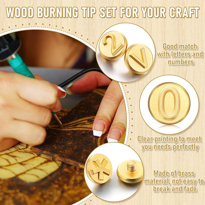 26 Letters Copper Mold —DIY Wood Burning/Carving Set