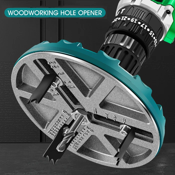 💥 Adjustable Hole Saw Diameter 45mm-130mm Woodworking Cutting Tools Hole Opener