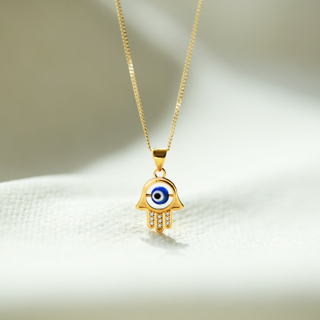 Protection Hamsa Evil Eye Necklace