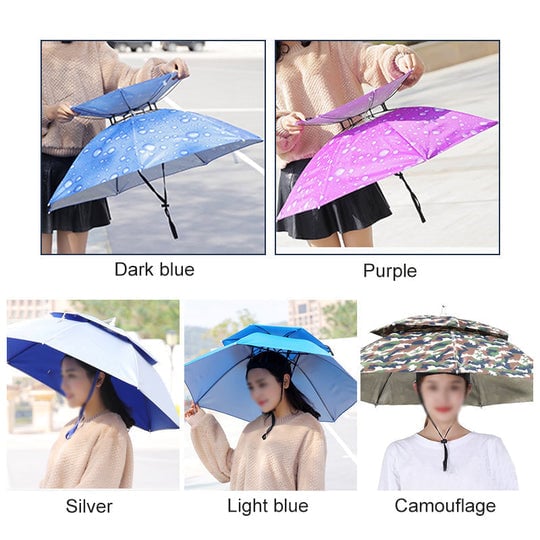 (Last Day Promotion - 50% OFF) Outdoor Double Layer Umbrella Hat