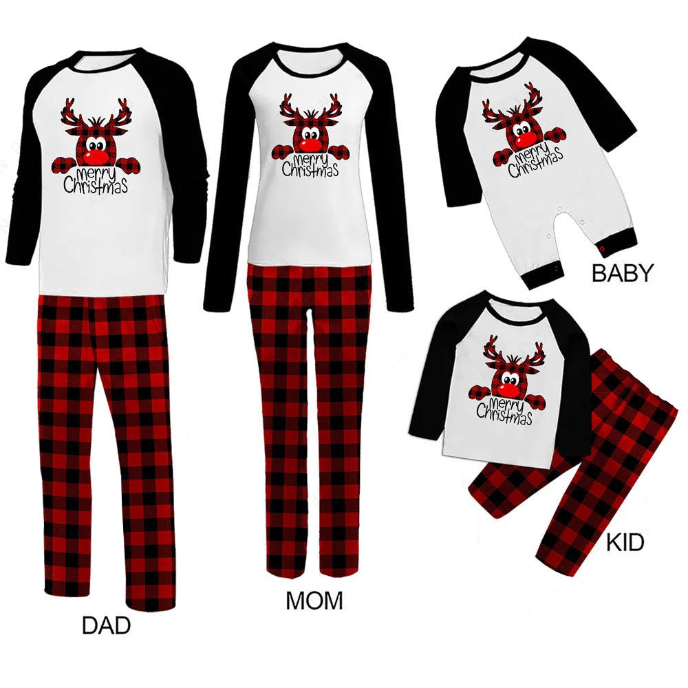 🎄 Early Christmas Pre-Sale - 50% Off -Reindeer Red Plaid Christmas Family Pajamas