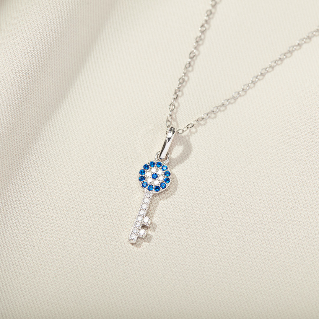 Evil Eye Key Necklace