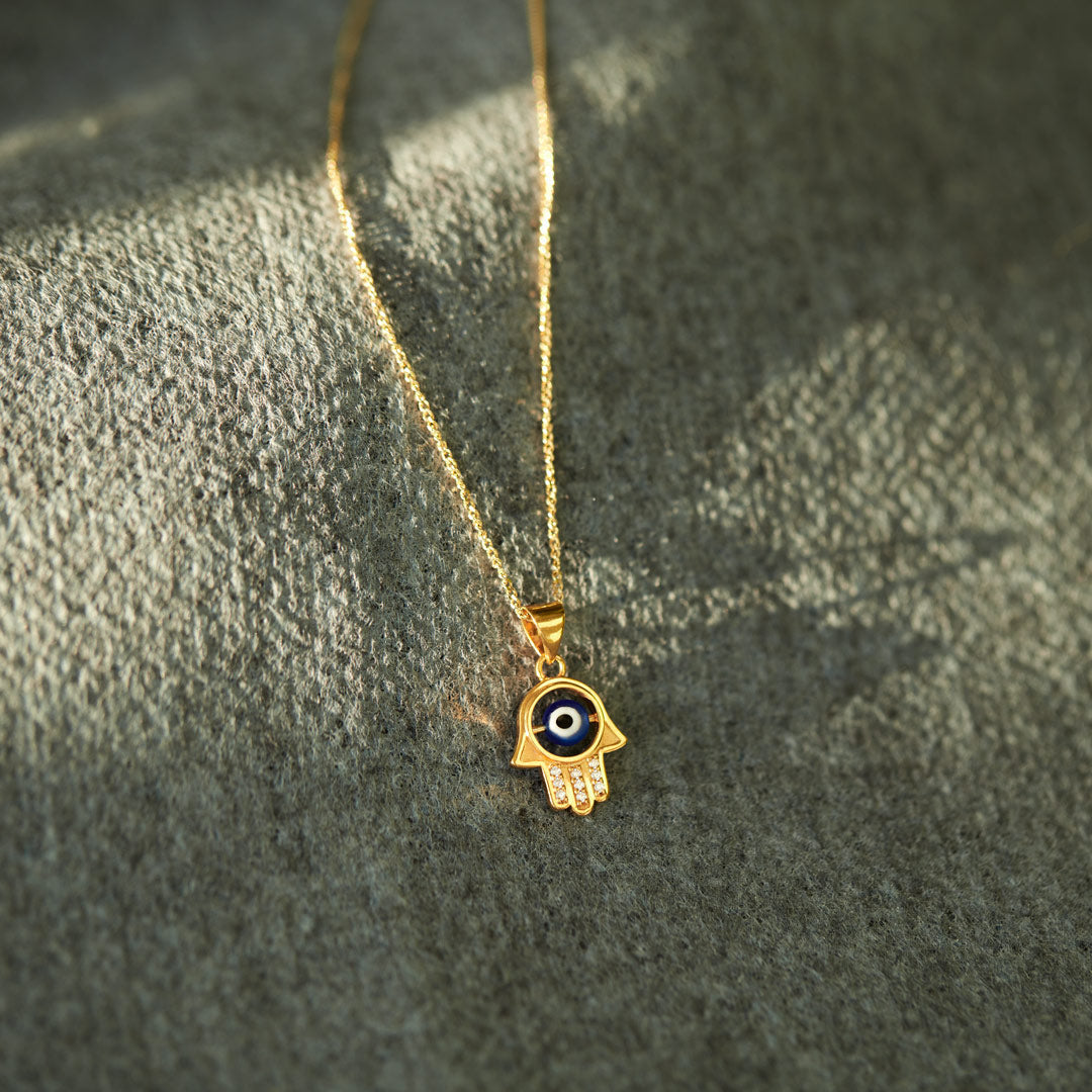 Protection Hamsa Evil Eye Necklace