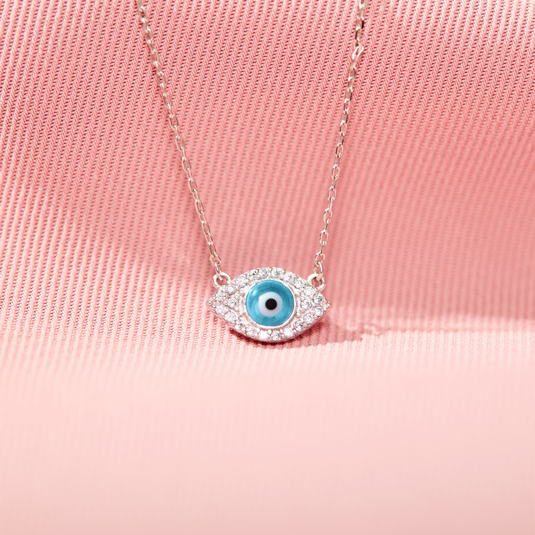 Pavé Evil Eye Necklace