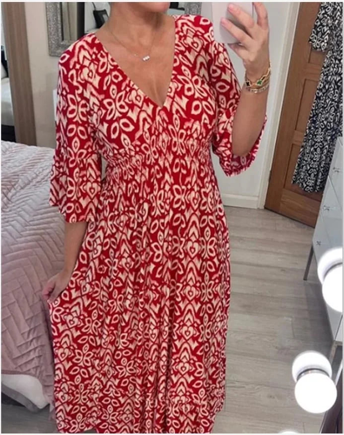 🔥V-neck floral dress