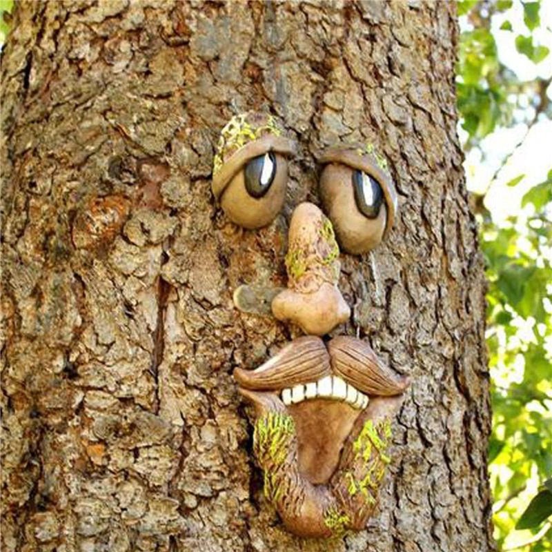 Old Man Tree Face Garden Sculpture