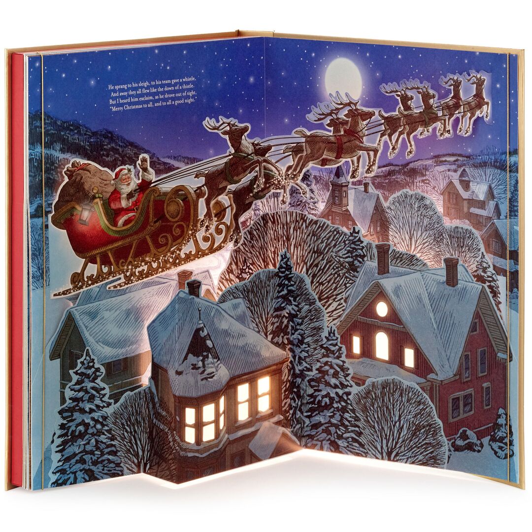 The Night Before Christmas Pop-Up Book With Light and Sound