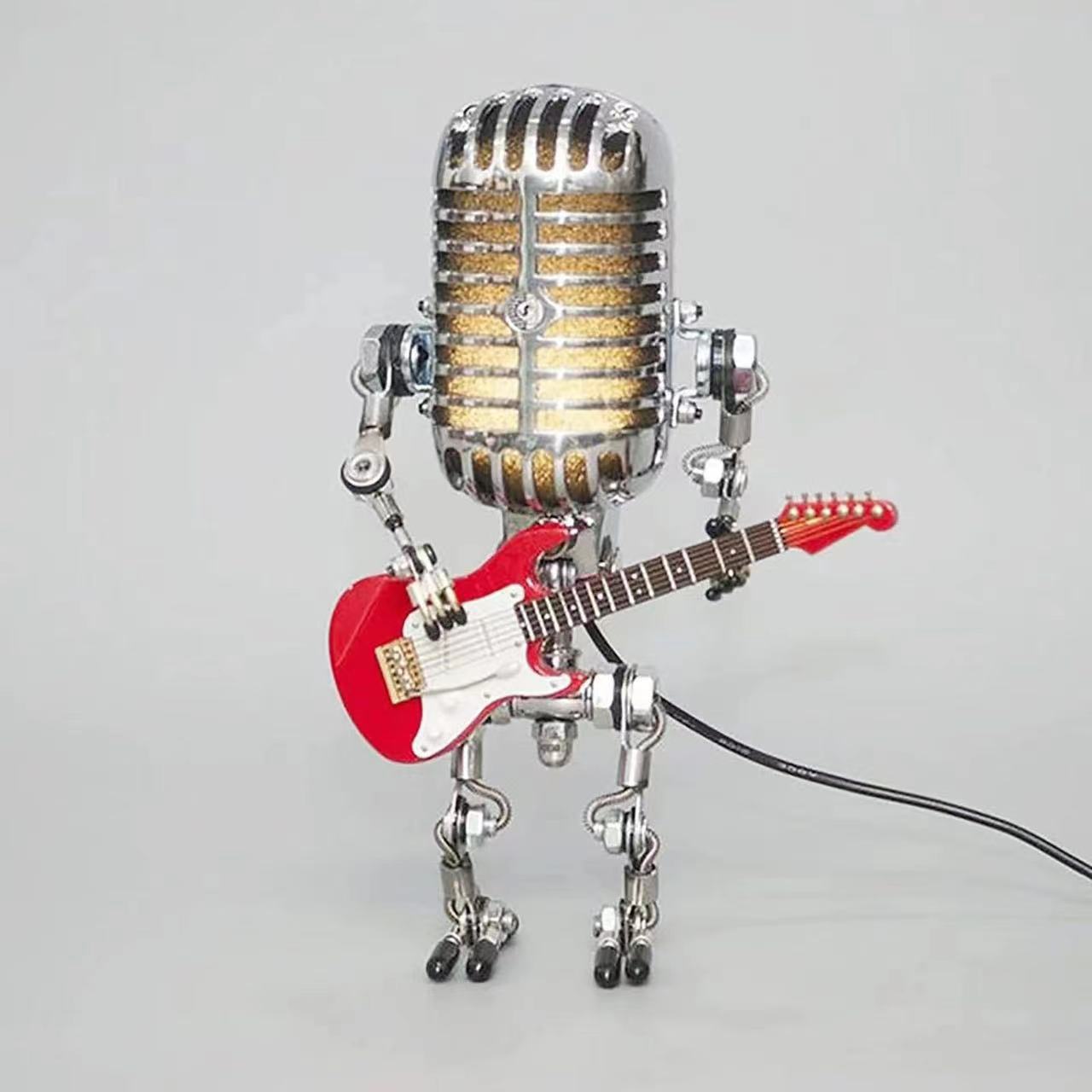 Vintage Metal Microphone Robot Desk Lamp🎸