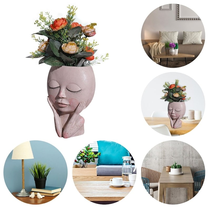 💝2023 HOT SALE 48% OFF-Girl Face Head Planter