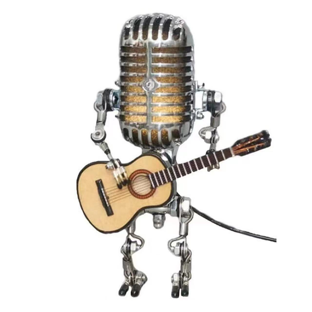 Vintage Metal Microphone Robot Desk Lamp🎸