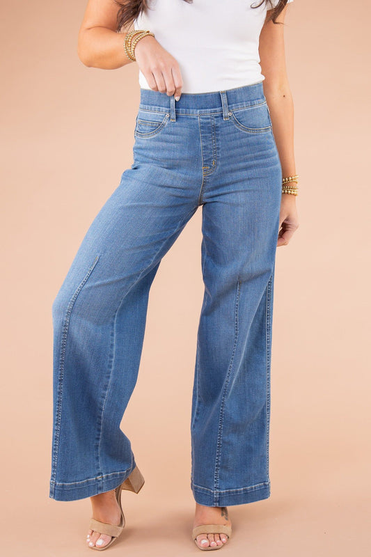 🔥Seamed Front Wide Leg Jeans (Buy 2 Free Shipping)