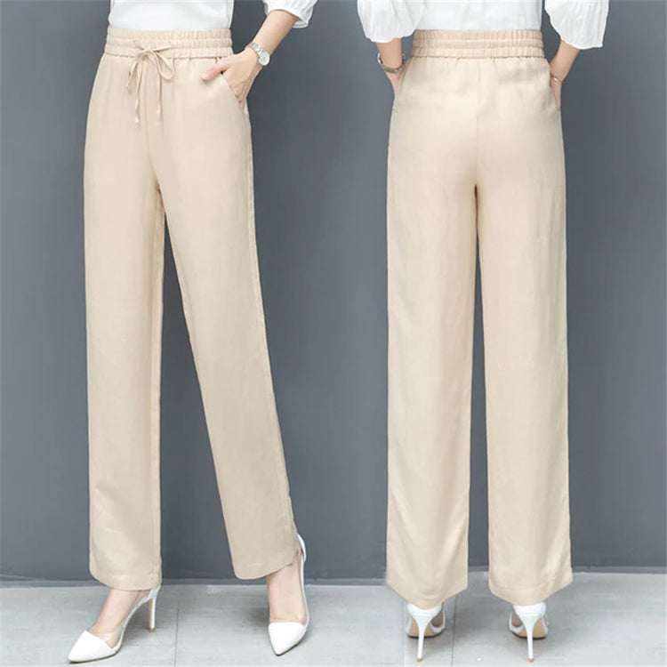 (🌞Summer Sale - 70% OFF💥) High Waist Loose Ice Silk Pants 🧊