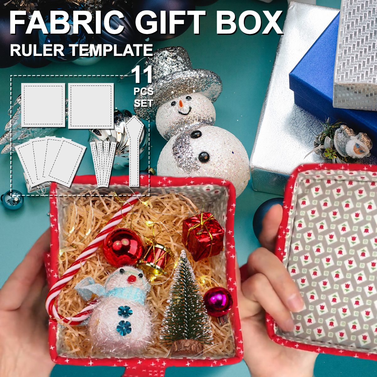 Fabric Gift Boxes Quilting Set  —With  Tutorial