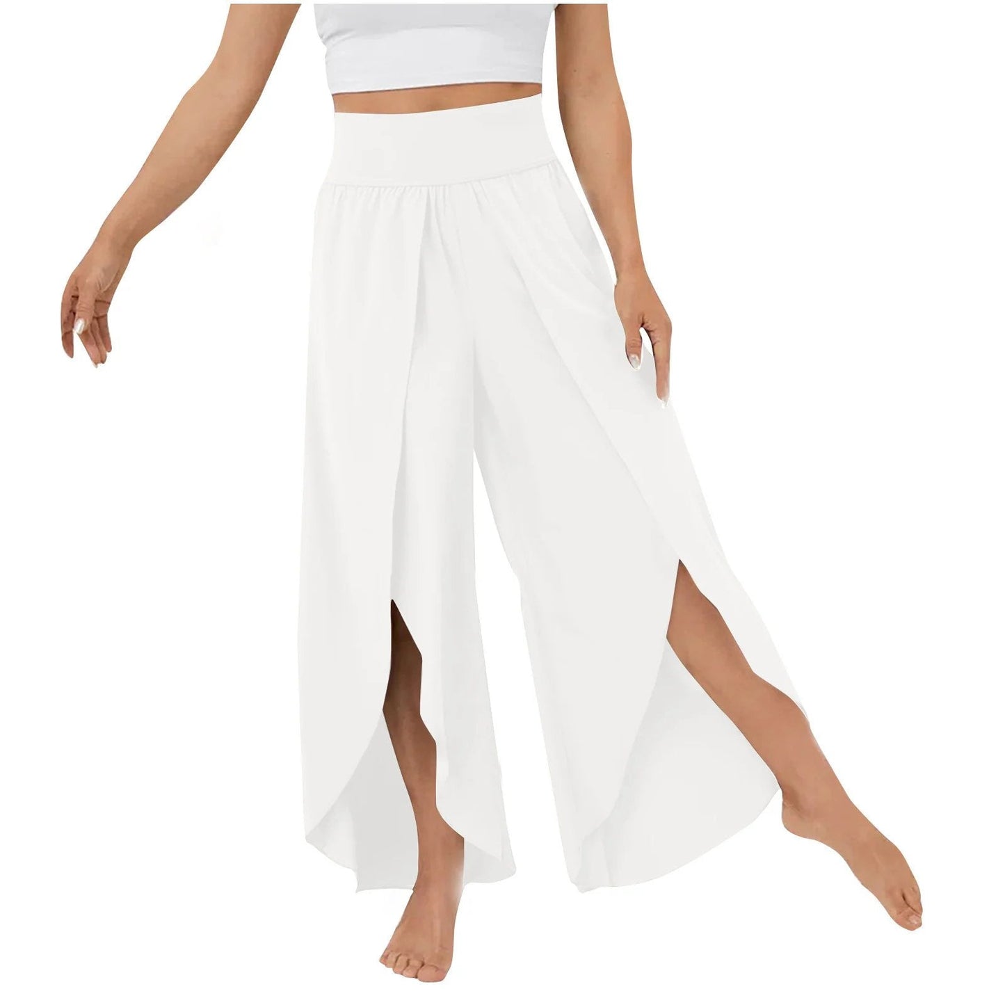 🔥High Waisted Split Wide Leg Quick Dry Casual Pants🎉